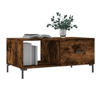 Berkfield Home Decorative Coffee Table Smoked Oak 90x50x40 cm Engineered Wood in Brown | Size: 90 x 50 x 40 cm Berkfield Home Brown 90 x 50 x 40 cm