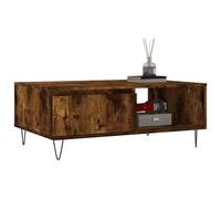 Berkfield Home Decorative Coffee Table Smoked Oak 90x60x35 cm Engineered Wood in Brown | Size: 90 x 60 x 35 cm Berkfield Home Brown 90 x 60 x 35 cm