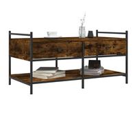 Berkfield Home Decorative Coffee Table Smoked Oak 99x50x50 cm Engineered Wood in Brown | Size: 99 x 50 x 50 cm Berkfield Home Brown 99 x 50 x 50 cm