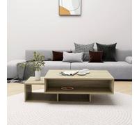 Berkfield Home Decorative Coffee Table Sonoma Oak 105x55x32 cm Engineered Wood in Light Tan | Size: 105 x 55 x 32 cm Berkfield Home Light Tan 105 x 55 x 32 cm