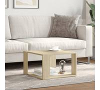 Berkfield Home Decorative Coffee Table Sonoma Oak 51.5x51.5x30 cm Engineered Wood in Light Tan Berkfield Home Light Tan 51.5x51.5x30 cm