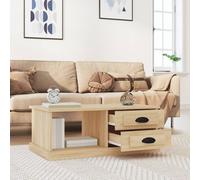 Berkfield Home Decorative Coffee Table Sonoma Oak 90x50x35 cm Engineered Wood in Light Brown | Size: 90 x 50 x 35 cm Berkfield Home Light Brown 90 x 50 x 35 cm