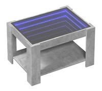 Berkfield Home Decorative Coffee Table with LED Concrete Grey 73x53x45 cm Engine | Size: 73 x 53 x 45 cm Berkfield Home Grey 73 x 53 x 45 cm