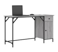 Berkfield Home Decorative Computer Desk Grey Sonoma 131x48x75 cm Engineered Wood | Size: 131 x 48 x 75 cm Berkfield Home Grey 131 x 48 x 75 cm