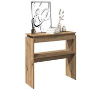 Berkfield Home Decorative Console Table Artisan Oak 80x30x80 cm Engineered Wood in Brown | Size: 80 x 30 x 80 cm Berkfield Home Brown 80 x 30 x 80 cm