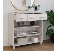Berkfield Home Decorative Console Table HAMAR White 90x35x90 cm Solid Wood Pine | Size: 90 x 35 x 90 cm Berkfield Home White 90 x 35 x 90 cm