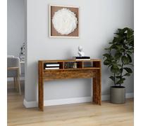Berkfield Home Decorative Console Table Smoked Oak 105x30x80 cm Engineered Wood in Brown | Size: 105 x 30 x 80 cm Berkfield Home Brown 105 x 30 x 80 cm