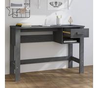 Berkfield Home Decorative Desk HAMAR Dark Grey 110x40x75 cm Solid Wood Pine | Size: 110 x 40 x 75 cm Berkfield Home Dark Grey 110 x 40 x 75 cm