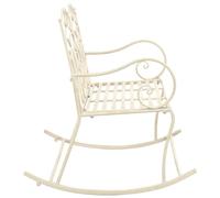 Berkfield Home Decorative Garden Bench 104 cm Iron Antique White in Off-White Berkfield Home Off-White