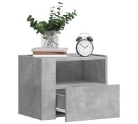Berkfield Home Decorative Wall-mounted Bedside Cabinet Concrete Grey 45x30x35 cm | Size: 45 x 30 x 35 cm Berkfield Home Grey 45 x 30 x 35 cm