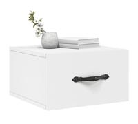 Berkfield Home Decorative Wall-mounted Bedside Cabinet White 35x35x20 cm | Size: 35 x 35 x 20 cm Berkfield Home White 35 x 35 x 20 cm