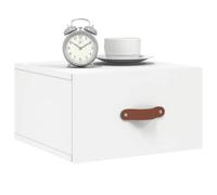 Berkfield Home Decorative Wall-mounted Bedside Cabinet White 35x35x20 cm | Size: 35 x 35 x 20 cm Berkfield Home White 35 x 35 x 20 cm
