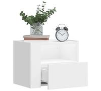 Berkfield Home Decorative Wall-mounted Bedside Cabinet White 45x30x35 cm | Size: 45 x 30 x 35 cm Berkfield Home White 45 x 30 x 35 cm