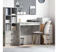 Berkfield Home Desk Concrete Grey 80x50x76 cm Engineered wood | Size: 80 x 50 x 76 cm Berkfield Home Grey 80 x 50 x 76 cm