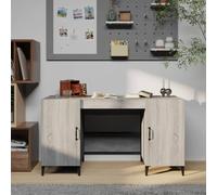 Berkfield Home Desk Grey Sonoma 140x50x75 cm Engineered Wood | Size: 140 x 50 x 75 cm Berkfield Home Grey 140 x 50 x 75 cm