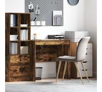 Berkfield Home Desk Smoked Oak 80x50x76 cm Engineered Wood in Brown | Size: 80 x 50 x 76 cm Berkfield Home Brown 80 x 50 x 76 cm
