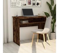 Berkfield Home Desk Smoked Oak 90x50x74 cm Engineered Wood in Brown | Size: 90 x 50 x 74 cm Berkfield Home Brown 90 x 50 x 74 cm