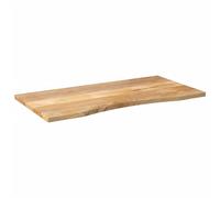 Berkfield Home Desk Top with Curve 110x60x2.5 cm Solid Wood Rough Mango in Brown Berkfield Home Brown 110x60x2.5 cm