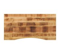Berkfield Home Desk Top with Curve 140x60x2.5 cm Solid Wood Rough Mango in Brown Berkfield Home Brown 140x60x2.5 cm