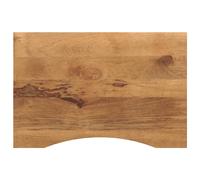 Berkfield Home Desk Top with Curve 80x60x2.5 cm Solid Wood Rough Mango in Brown Berkfield Home Brown 80x60x2.5 cm