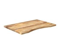 Berkfield Home Desk Top with Curve 80x60x2.5 cm Solid Wood Rough Mango in Brown Berkfield Home Brown 80x60x2.5 cm