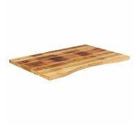 Berkfield Home Desk Top with Curve 80x60x2.5 cm Solid Wood Rough Mango in Brown Berkfield Home Brown 80x60x2.5 cm