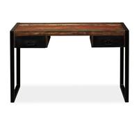 Berkfield Home Desk with 2 Drawers Solid Reclaimed Wood 120x50x76 cm | Size: 120 x 50 x 76 cm Berkfield Home Multicolor 120 x 50 x 76 cm