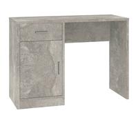 Berkfield Home Desk with Drawer&Cabinet Concrete Grey 100x40x73 cm Engineered Wood | Size: 100 x 40 x 73 cm Berkfield Home Grey 100 x 40 x 73 cm