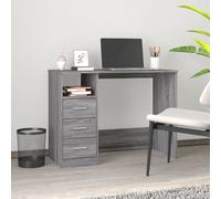 Berkfield Home Desk with Drawers Grey Sonoma 102x50x76 cm Engineered Wood | Size: 102 x 50 x 76 cm Berkfield Home Grey 102 x 50 x 76 cm