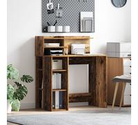 Berkfield Home Desk with Storage Old Wood 90x48x101.5 cm Engineered wood Berkfield Home Multicolor 90x48x101.5 cm