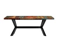 Berkfield Home Dining Table 200x100x75 cm Solid Reclaimed Wood | Size: 200 x 100 x 75 cm Berkfield Home Multicolor 200 x 100 x 75 cm