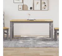 Berkfield Home Dining Table Corona Grey 160x80x75 cm Solid Wood Pine | Size: 160 x 80 x 75 cm Berkfield Home Grey 160 x 80 x 75 cm