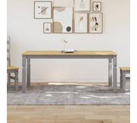 Berkfield Home Dining Table Corona Grey 180x90x75 cm Solid Wood Pine | Size: 180 x 90 x 75 cm Berkfield Home Grey 180 x 90 x 75 cm