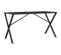 Berkfield Home Dining Table Legs X-Frame 120x60x73 cm Steel in Black | Size: 120 x 60 x 73 cm Berkfield Home Black 120 x 60 x 73 cm