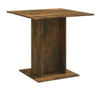 Berkfield Home Dining Table Smoked Oak 80x80x75 cm Engineered Wood in Brown | Size: 80 x 80 x 75 cm Berkfield Home Brown 80 x 80 x 75 cm