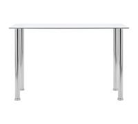 Berkfield Home Dining Table Transparent 120x60x75 cm Tempered Glass in Clear | Size: 120 x 60 x 75 cm Berkfield Home Clear 120 x 60 x 75 cm