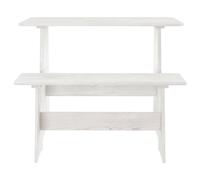Berkfield Home Dining Table with Bench White Solid Pinewood Berkfield Home White