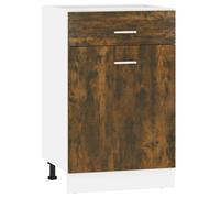 Berkfield Home Drawer Bottom Cabinet Smoked Oak 50x46x81, 5 cm Engineered Wood in Brown Berkfield Home Brown