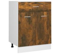 Berkfield Home Drawer Bottom Cabinet Smoked Oak 60x46x81.5 cm Engineered Wood in Brown Berkfield Home Brown 60x46x81.5 cm
