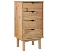 Berkfield Home Drawer Cabinet OTTA 45x39x90cm Solid Wood Pine in Brown | Size: 45 x 39 x 90 cm Berkfield Home Brown 45 x 39 x 90 cm