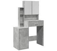 Berkfield Home Dressing Table with Cabinet Concrete Grey 80x35x132 cm | Size: 80 x 35 x 132 cm Berkfield Home Grey 80 x 35 x 132 cm