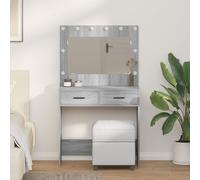 Berkfield Home Dressing Table with LED Lights Grey Sonoma 78, 5x41x135 cm | Size: 5 x 41 x 135 cm Berkfield Home Grey 5 x 41 x 135 cm