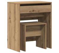 Berkfield Home Dressing Table with Mirror Artisan Oak Engineered Wood in Brown Berkfield Home Brown
