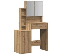 Berkfield Home Dressing Table with Mirror & LEDs Artisan Oak Engineered Wood in Brown Berkfield Home Brown