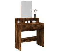 Berkfield Home Dressing Table with Mirror Smoked Oak 80x41x144.5 cm in Brown Berkfield Home Brown 80x41x144.5 cm