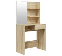 Berkfield Home Dressing Table with Mirror Sonoma Oak 74.5x40x141 cm in Light Tan Berkfield Home Light Tan 74.5x40x141 cm