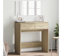 Berkfield Home Dressing Table with Mirror Sonoma Oak 80x39x80 cm in Brown | Size: 80 x 39 x 80 cm Berkfield Home Brown 80 x 39 x 80 cm