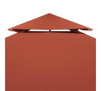 Berkfield Home Durable 2-Tier Gazebo Top Cover 310 g/m ² 4x3 m Terracotta Berkfield Home Terracotta