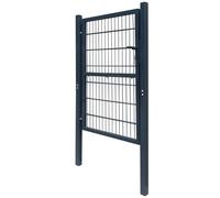 Berkfield Home Durable 2D Fence Gate (Single) Anthracite Grey 106 x 170 cm Berkfield Home Grey 106 x 170 cm