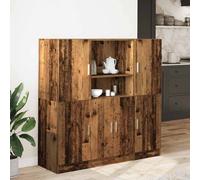 Berkfield Home Durable 3 Piece Kitchen Cabinet Set Old Wood Engineered Wood in Brown Berkfield Home Brown